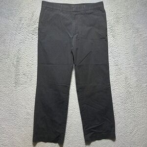 Producer Mens Grey Pinstripe Chino Pants 100% Cotton Straight‎ Leg 33x30